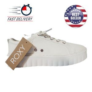 Roxy Sheilahh Platform Women's Sneaker Shoe Slip Shoes Size White Memory Fom 10